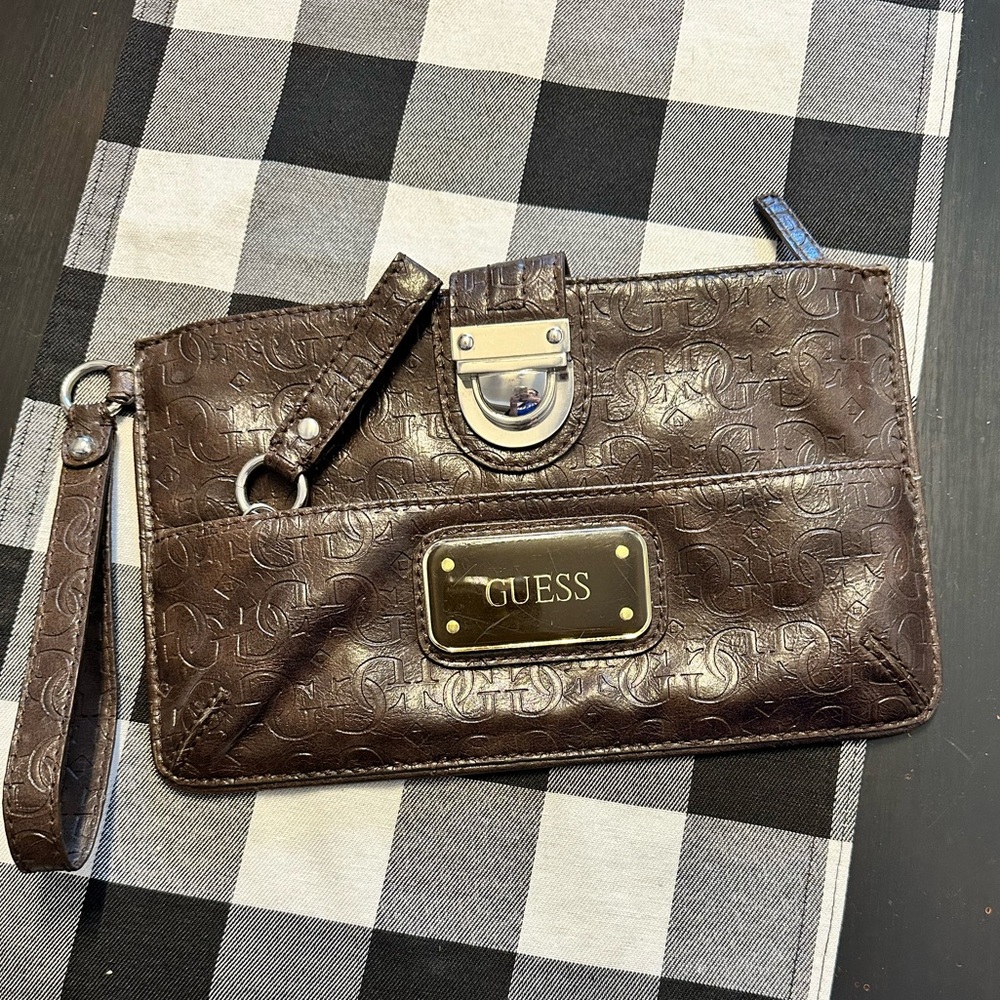 Guess clutch/wristlet bag